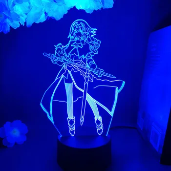 Arturia Pendragon Saber Anime lamba kader kalmak gece noel Kapalı tatil aydınlatma dekorasyon Manga figürü ışık araçlar