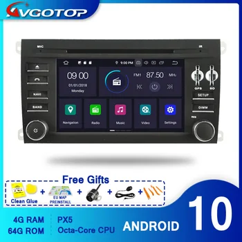 AVGOTOP Android10 Araba Radyo PORSCHE CAYENNE için Otomatik Navigasyon Carplay GPS Multimedya DVD oynatıcı