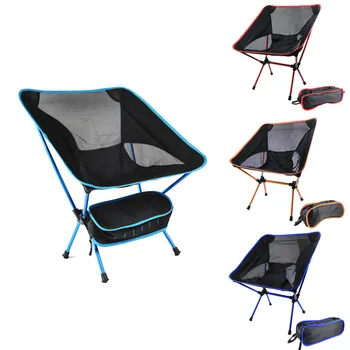 Ayrılabilir Taşınabilir Katlanır Ay Sandalye Yüksek Yük Açık kamp sandalyesi Taşınabilir Plaj Yürüyüş Piknik Koltuk Balıkçılık Araçları Sandalye