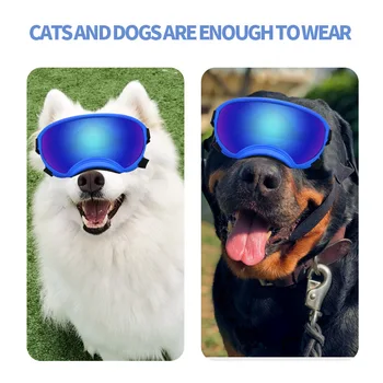 Açık Büyük Köpek Pet Gözlük Köpek Moda Spor Pet Güneş Gözlüğü Ayarlanabilir Kayış Seyahat Kayak Anti-sis Gözlük Evcil Hayvan Aksesuarları