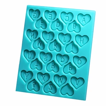 Aşk Afiş Şekiller Kek Fondan Silikon Dekorasyon Araçları, 100 % Gıda Dereceli Pişirme Kalıpları, Silikon Sabun Kalıpları