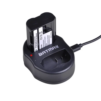 Batmax 1 adet EN-EL15 EN EL15 ENEL15 Pil+USB çifte şarj makinesi Nikon D600 D610 D600E D800 D800E D810 D7000 D7100 d750, Z6, Z7
