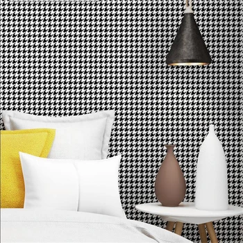 beibehang yeni Balıksırtı siyah ve beyaz ekose duvar kağıdı modern minimalist düz İskandinav tarzı ins yatak odası oturma odası duvar kağıdı