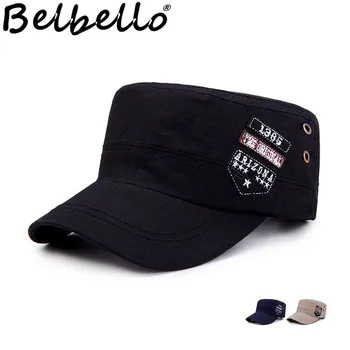 Belbello Bahar yeni stil pamuklu bez düz kap erkek ve kadın eğlence yapıştırma bez asker şapkası gelgit akımı kap harfler ile