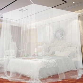 Beyaz Dört Köşe Açık Kamp Sivrisinek Gölgelik Net saklama çantası Böcek Çadır Koruma Yatak Odası Tam Örgü 200*200*180cm