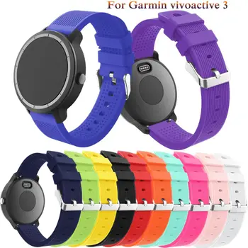 Bilezik saat kayışı kayışı Garmin Vivoactive 3 / vivoactive 3 müzik / Samsung Dişli Spor S2 yumuşak silikon Akıllı Bileklikler