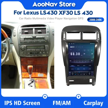 Bir Din Android 10.0 Araba Radyo Lexus LS430 XF30 LS 430 2000 -2006 Multimedya Oynatıcı Dahili Carplay GPS Navigator DVD