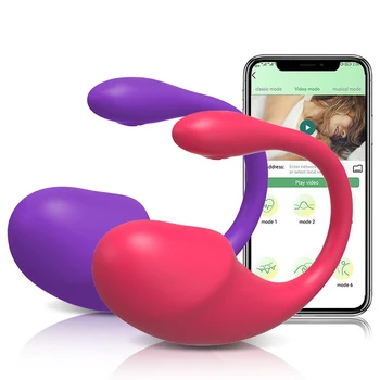 Bluetooth G Spot Vibratör Kadınlar için Seks Shop Kablosuz APP Uzaktan Kumanda Kadın Giyim Titreşimli Külot Seks Oyuncak Yetişkinler için çift
