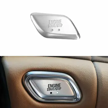 Buick Lacrosse 2016-2019 için Gümüş Alüminyum Başlat Düğmesi kontak Anahtarı Kapak Trim Araba modifikasyonu