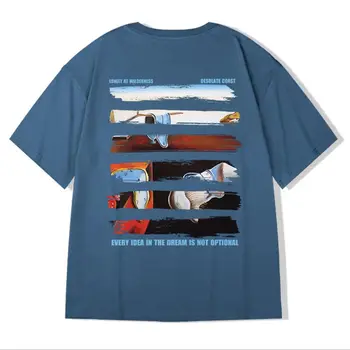 Büyük boy Grafik T Shirt Kısa Kollu Tee Erkek Giyim yazlık t-shirt Kore Tarzı Yuvarlak Boyun Camisa Harajuku Streetwear