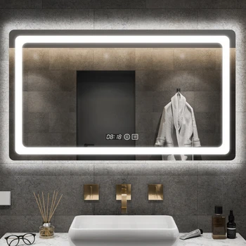 Büyük Dekoratif Ayna Modern led ışık Kaliteli Duş Makyaj Dekoratif Ayna Yatak Odası Espelho Grande Ev Tasarım Exsuryse