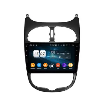 CarPlay PX6 Android 10 Araba DVD Oynatıcı Peugeot PG 206 2000-2016 için Stereo Radyo GPS Bluetooth 5.0 WİFİ Kolay Bağlantı