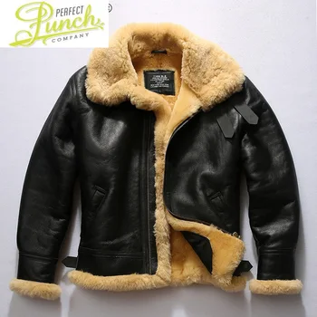 Ceket Adam Gunuine Koyun Derisi deri ceketler Erkekler için Giyim Gerçek Koyun Kesme Yün Kürk Ceket Kış Chaqueta LXR211