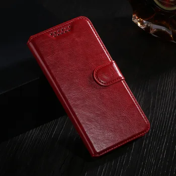 Coque Flip Case Doogee Y6 Y6C Y6 Pro 5.5 inç deri cüzdan Yumuşak Silikon TPU telefon kılıfı Cilt KickStand Tasarım arka kapak