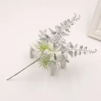 Daha fazla Stil yapay çiçek Buket Sahte İpek Bitki Çim Yeşillik DIY El Yapımı Malzeme Çelenk Çelenk Scrapbooking Dekorasyon