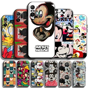 Disney Mickey Moda Graffiti xiaomi için telefon kılıfı Redmi K40 K40 Pro K40 Oyun Sıvı Silikon Darbeye Dayanıklı Arka TPU Coque