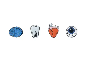 Diş kliniği hediye Diş Göz kalp Beyin çekirdek Tipi Şekli Molar Broş Rozetleri Diş Hekimi Hijyenist Pin Aksesuarları Süsleme