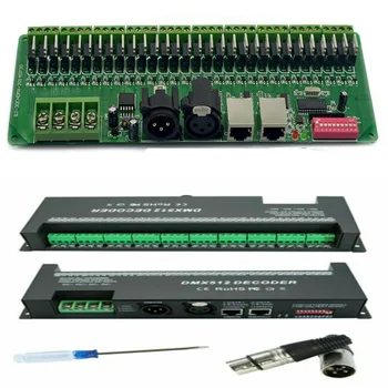 DMX 512 DC9V-24V 30CH RGB 30CH X 2A 30 Kanal LED denetleyici dmx dekoder Dimmer Sürücü İçin 5050 RGB LED şerit