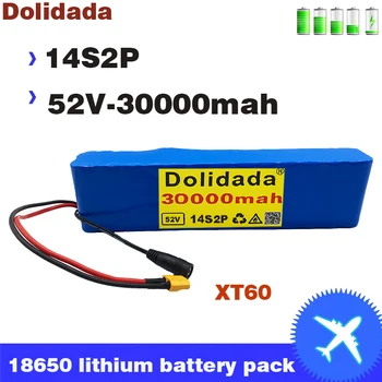 Dolidada yeni 52V 30000mah 14S2P lityum-iyon pil paketi için uygun 800W elektrikli bisiklet; scooter; denge aracı BMS ile