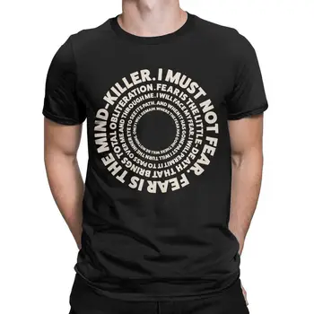Dune Litany Karşı Korku Tasarım erkek t-shirtü Film Komik %100 % Pamuk Tee Gömlek Yuvarlak Yaka Kısa Kollu T Shirt Yeni Üstleri