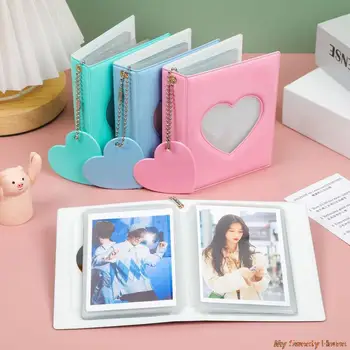 Düz Renk Aşk İçi Boş Ayna 3 İnç Tek Izgara Fotoğraf Albümü Yıldız Kovalayan Kpop Idol Kartları Albümü Küçük Kart Depolama Toplamak kitap