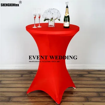 Düğün Olay Dekorasyon için Sıcak Satış Spandex Kokteyl Masa Örtüsü Örtüsü