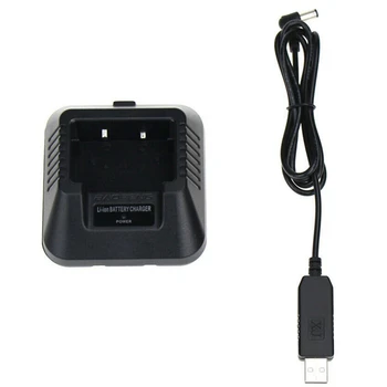 El telsizi pili şarj cihazı USB şarj kablosu Değiştirme Baofeng UV - 5R UV-5RE DM - 5R İki Yönlü Telsiz