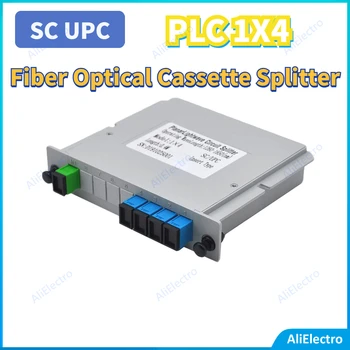 En iyi fiyat PLC SC UPC Kaset Ekleme Tipi 1x4 Fiber optik sıyırıcı SC UPC Fiber Optik Kaset Ayırıcı Kutusu Ücretsiz Kargo