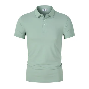 Erkek polo gömlekler Yaz Yaka Pamuk kısa kollu tişört Camisas Marka Rahat Spor POLO GÖMLEK Erkek Tee Üstleri Giyim S-4XL