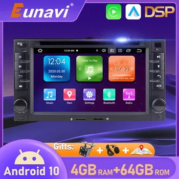 Eunavi 2 din Android 10.0 araç DVD oynatıcı KİA SORENTO için MAGENTİS SPORTAGE SABAH CEED RİO CERATO 2005-2010 KİA evrensel