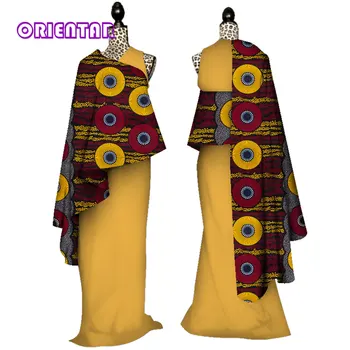 Geleneksel afrika kıyafeti Kadın Etek ve Üstleri Set Afrika Etek Seti Kıyafetler Takım Elbise Afrika Baskı Elbise Bazin Riche WY3415