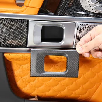 Gerçek karbon fiber Araba Kapı Kolu kase kapağı dekorasyon çıkartması Mercedes-benz G-class İçin W463 G500 G63 2019-22 Araba Aksesuarları