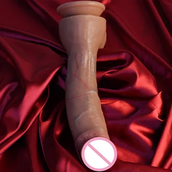 Gerçekçi Yumuşak Dildos Kalın Büyük Penis Büyük Vantuz Dick Yetişkin Seks Oyuncak Erkekler Kadınlar için Lezbiyen Cilt Hissediyorum Mastürbasyon Penis