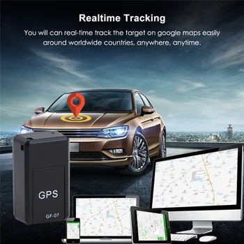 GF07 Mini GSP GPRS takip cihazı Bulucu GPS Manyetik Anti-hırsızlık SIM Kart Bulucu Pet Gerçek Zamanlı Kayıt Cihazı GSM LBS Motosiklet İçin