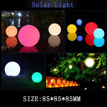 Güneş enerjisi LED top lamba renk değiştirme / sabit RGB ışık şarj edilebilir havuz bahçe dekor ışık SCIE999