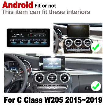 HD Ekran Stereo Android Araba GPS Navi Harita Mercedes Benz C Sınıfı İçin W205 2015~2019 NTG Orijinal Tarzı Multimedya Oynatıcı Radyo