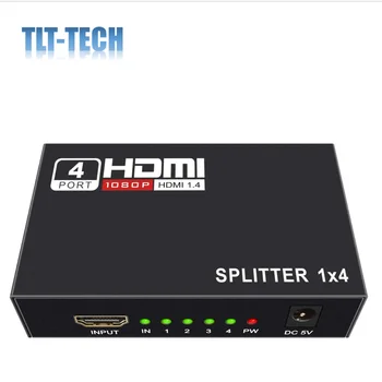HDMI Splitter 1 4 Out 1x4 Limanlar v1. 4 Powered 4 K / 2 K Tam Ultra HD 1080 p ve 3D Destek