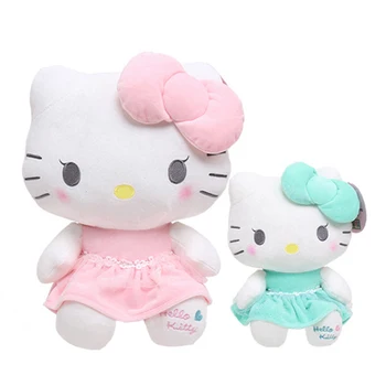 Hello Kittye Peluş Kawaii Kt Kedi Dolması Yumuşak Yastık Kanepe Yastık Anime Bebek Sarkık Süs Karikatür Hayvan Kedi Hediyeler İçin kız
