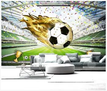High end Özel fotoğraf duvar kağıdı 3d duvar resimleri duvar kağıdı Yüksek çözünürlüklü futbol sahası 3D duvar kağıtları ev dekorasyon boyama