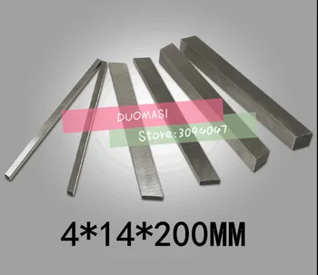 HRC60 4 * 14 * 200mm Yüksek hızlı çelik Keskin çelik ÇELİK KÜTÜK bıçak Düz HSS Dönüm aracı DIY bıçak malzemesi, torna aracı