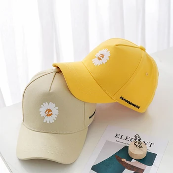 Ilkbahar Yaz Erkek Kız beyzbol şapkası Çocuklar İçin Baskı Çiçek Bebek Snapback Şapka Açık Seyahat Rahat Güneşlik güneş şapkaları 2-8 yıl