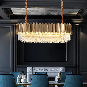 Iskandinav kristal kolye lamba Modern demir aydınlatma armatürleri mutfak yemek kolye ışık restoran yatak odası oturma Hanglampen lambaları