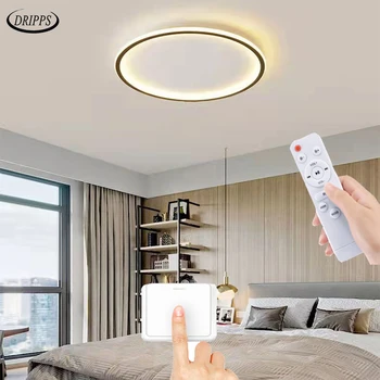Iskandinav yatak odası ultra-ince led tavan lambası oturma odası tavan lambası koridor avize toptan kapalı karartma lamba aydınlatmaları