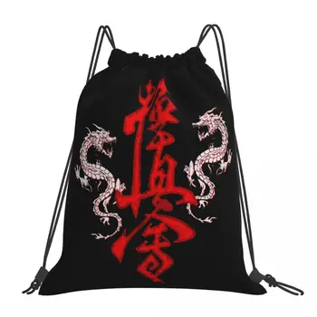 İpli Çanta spor çanta Kyokushin Karate Kanji T-shirt Ejderha Sensei Hediye Vintage Sensei Hediye Alan paketi Komik Yenilik