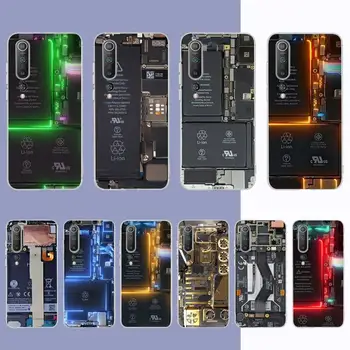 İçinde anakart devre kartı telefon Kılıfı için Samsung S21 A10 Redmi için Not 7 9 için P30Pro Onur 8X 10i kapak