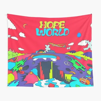 J Umut Umut Dünya Albümü Sanat Goblen Oturma Odası Dekorasyon Seyahat Odası Sanat Yoga Battaniye Renkli Duvar Güzel Dekor