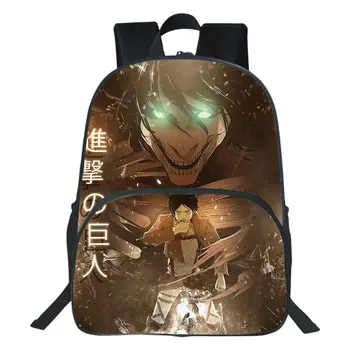 Japon animesi Titan Sırt Çantası Kız Erkek Erkek Kadın Seyahat Çantaları Sıcak Anime Çocuklar okul çantası Genç Laptop Mochilas