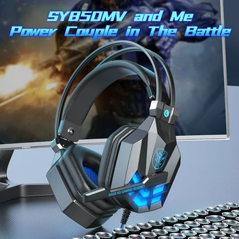 Kablolu kulaklık Aşırı Kulak Mikrofon ile Profesyonel oyun kulaklığı için pc bilgisayar Çok Cihaz Stereo SY850