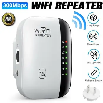 Kablosuz Wifi Tekrarlayıcı Wifi Aralığı Genişletici Yönlendirici Wi-Fi sinyal amplifikatörü 300Mbps WiFi Güçlendirici 2.4 G Wi Fi Ultraboost Erişim Noktası