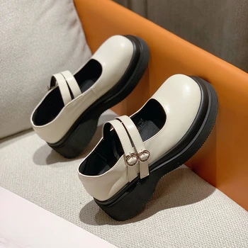 Kadın ayakkabısı 2022 Kama platform ayakkabılar kadın ayakkabısı Japon Tarzı Mary Janes Vintage Kızlar Yüksek Topuk Öğrenci Ayakkabı Pompaları